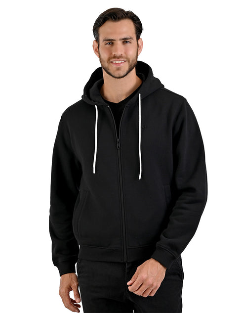 LEE sudadera hoodie negro para caballero con cierre y estampado en espalda.